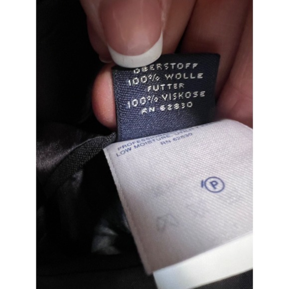 Lands' End Wool Blazer Classic Fit Gold Buttons Business Career Size 46R Navy - Picture 6 of 16